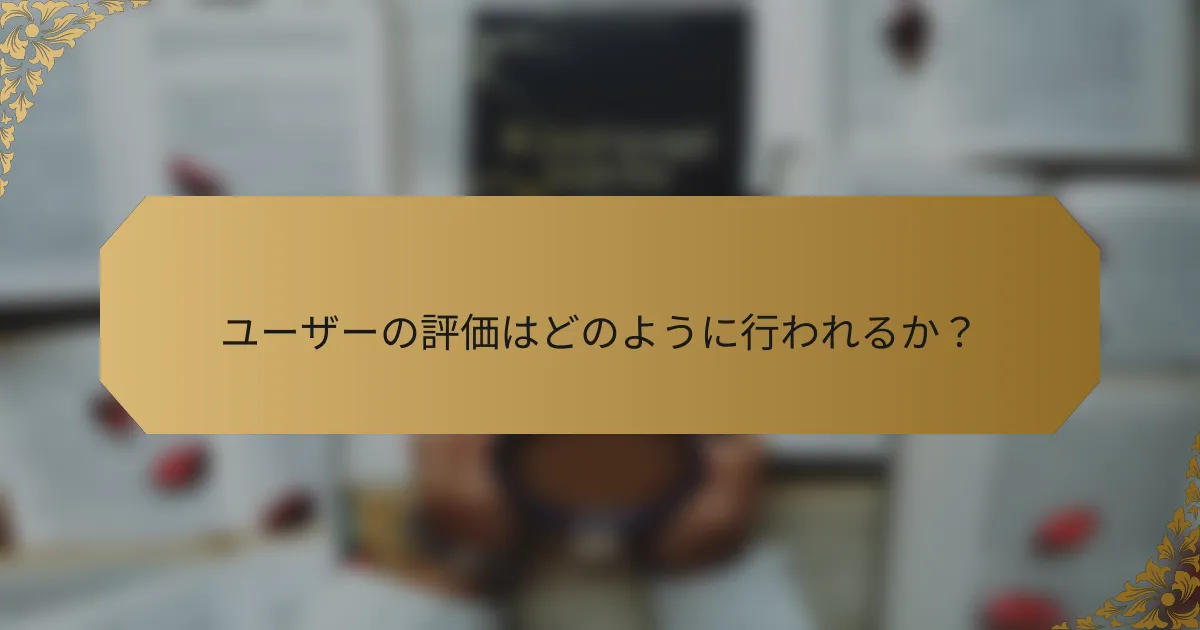 ユーザーの評価はどのように行われるか？