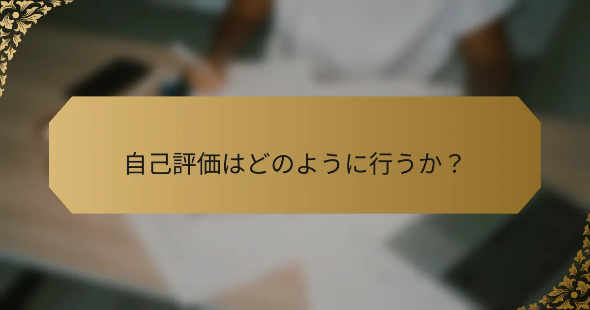 自己評価はどのように行うか？